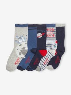 Jongens-Ondergoed-Sokken-Set van 5 paar middelhoge jongenssokken "ruimte"