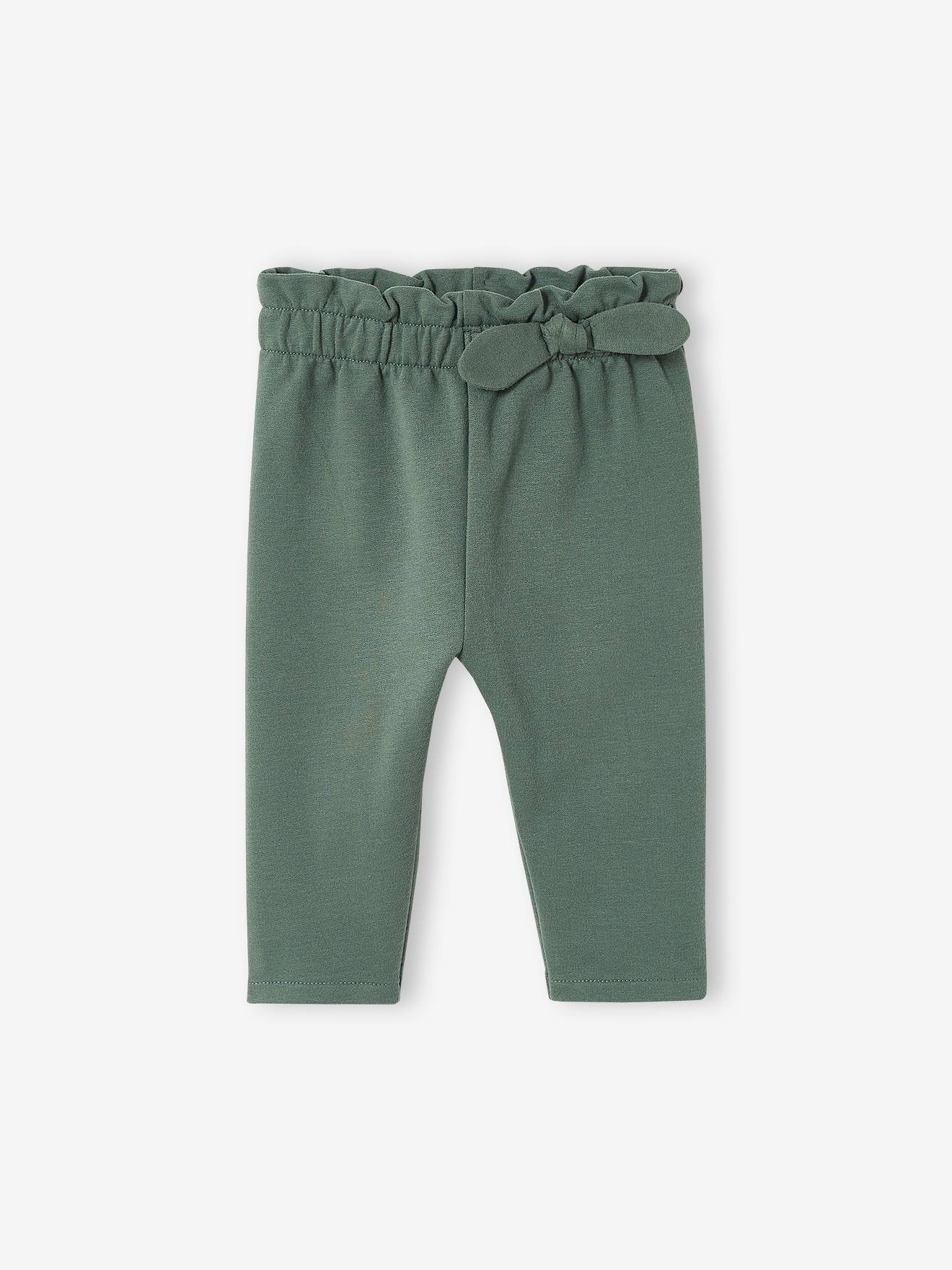 Vertbaudet Molton Babybroek Met Elastische Taille Flesgroen