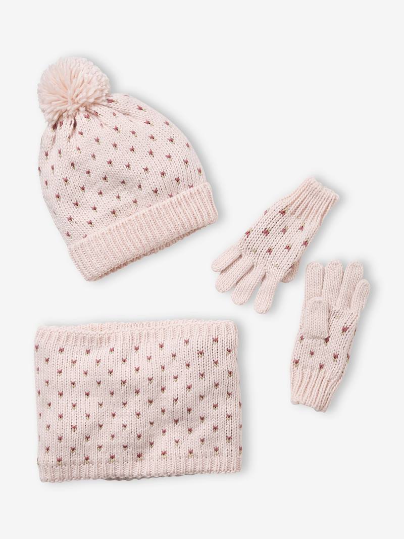 Bluey bobbelhoed snood sjaal handschoenen set voor jongens meisjes 3-delige winterset cadeau