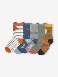 Jongens-Ondergoed-Sokken-Set van 5 paar sokken dieren voor jongens