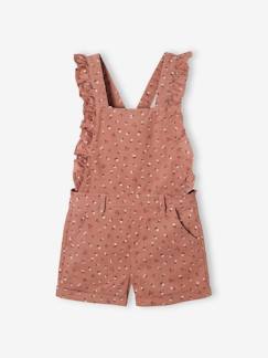 Meisje-Salopet, jumpsuit-Overall van fluweel met print meisjes