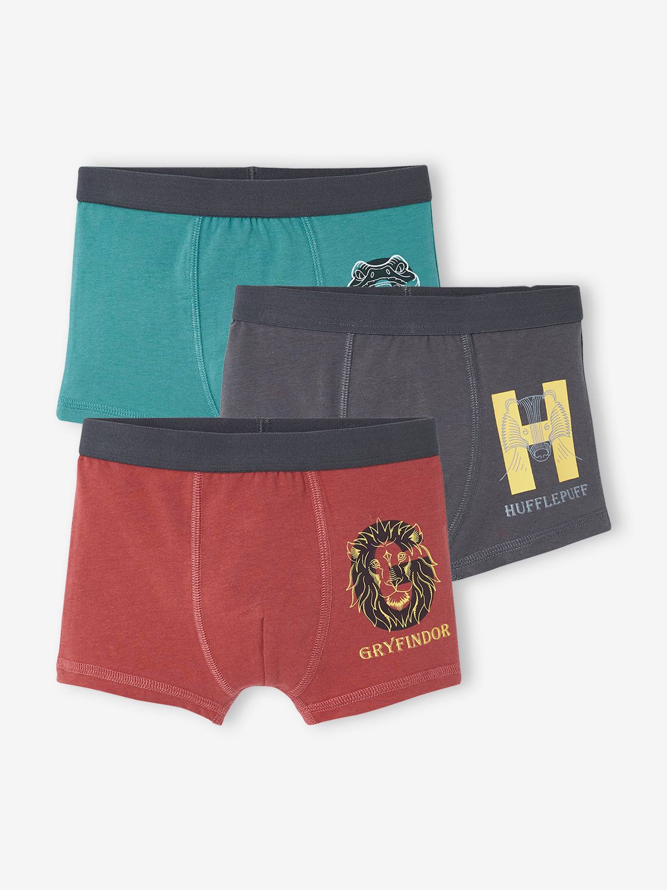 Set van 3 Harry Potter® boxers rood, groen, grijs, Jongens