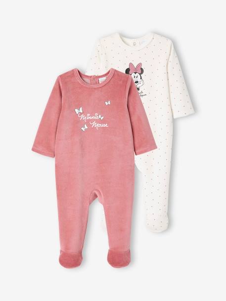 Lot de 2 bodies bébé fille Disney® Minnie - pêche, Bébé