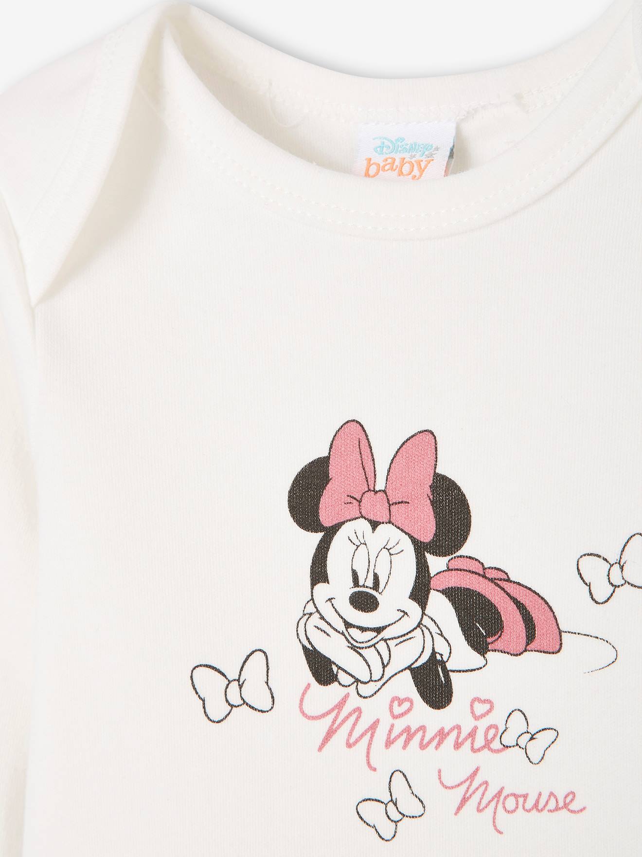 Ensemble 3 pièces bonnet + body + pantalon imprimé Minnie Disney pour bébé  fille