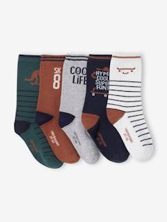 Jongens-Ondergoed-Sokken-Set van 5 paar sokken jongens skate