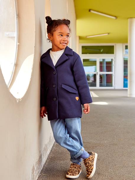 Jean style paperbag et sa ceinture fleurie fille denim brut+denim gris+noir+stone - vertbaudet enfant 