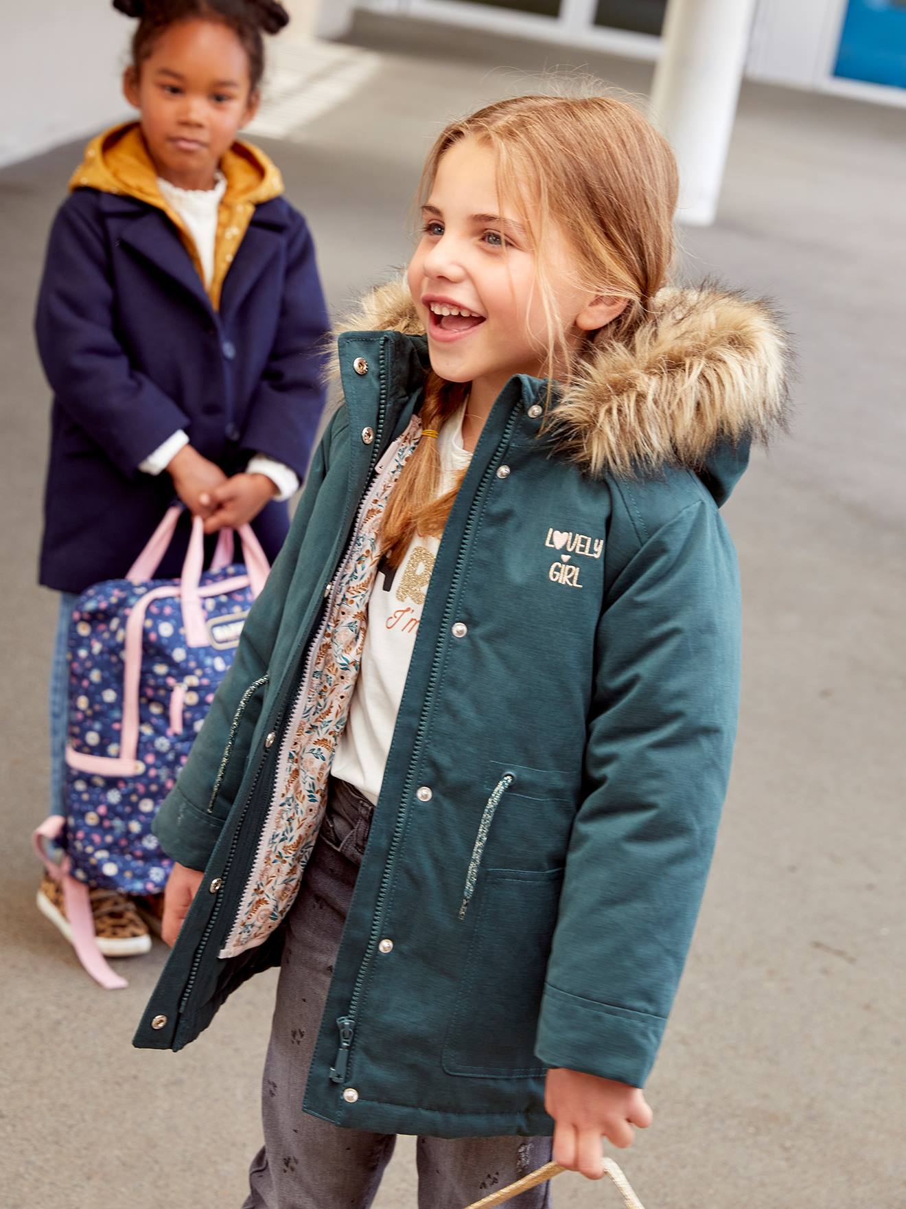 Vertbaudet 3-in-1 Parka Met Capuchon Meisje Dark Green