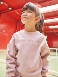 Meisje-Broek-Set sweater en joggingbroek "Move together" van fleece voor meisjes
