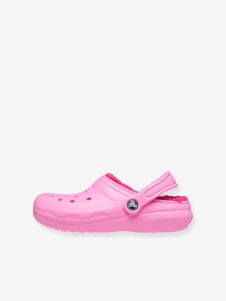 Sabots fourrés enfant Classic Lined Clog K CROCS (TM) bleu+rose - vertbaudet enfant 