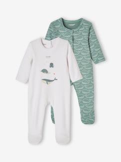 Baby-Pyjama,  overpyjama-Set met 2 babyslaappakjes van katoen voor jongens