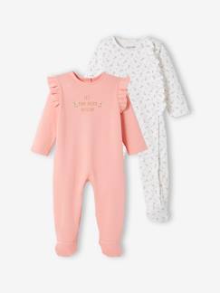 Bébé-Pyjama, surpyjama-Lot de 2 dors-bien bébé fille en velours