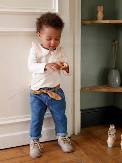 Jean paperbag avec ceinture bébé  - vertbaudet enfant