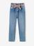 Jean style paperbag et sa ceinture fleurie fille denim brut+denim gris+noir+stone - vertbaudet enfant 