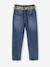 Jean style paperbag et sa ceinture fleurie fille denim brut+denim gris+noir+stone - vertbaudet enfant 