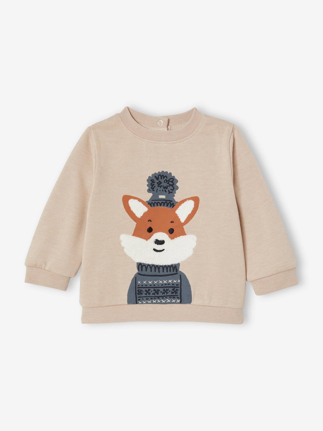 Vertbaudet Sweatshirt Jongensbaby Gechineerd Beige