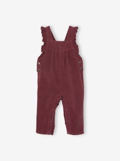 Baby-Salopette, jumpsuit-Babysalopette van fluweel met volants