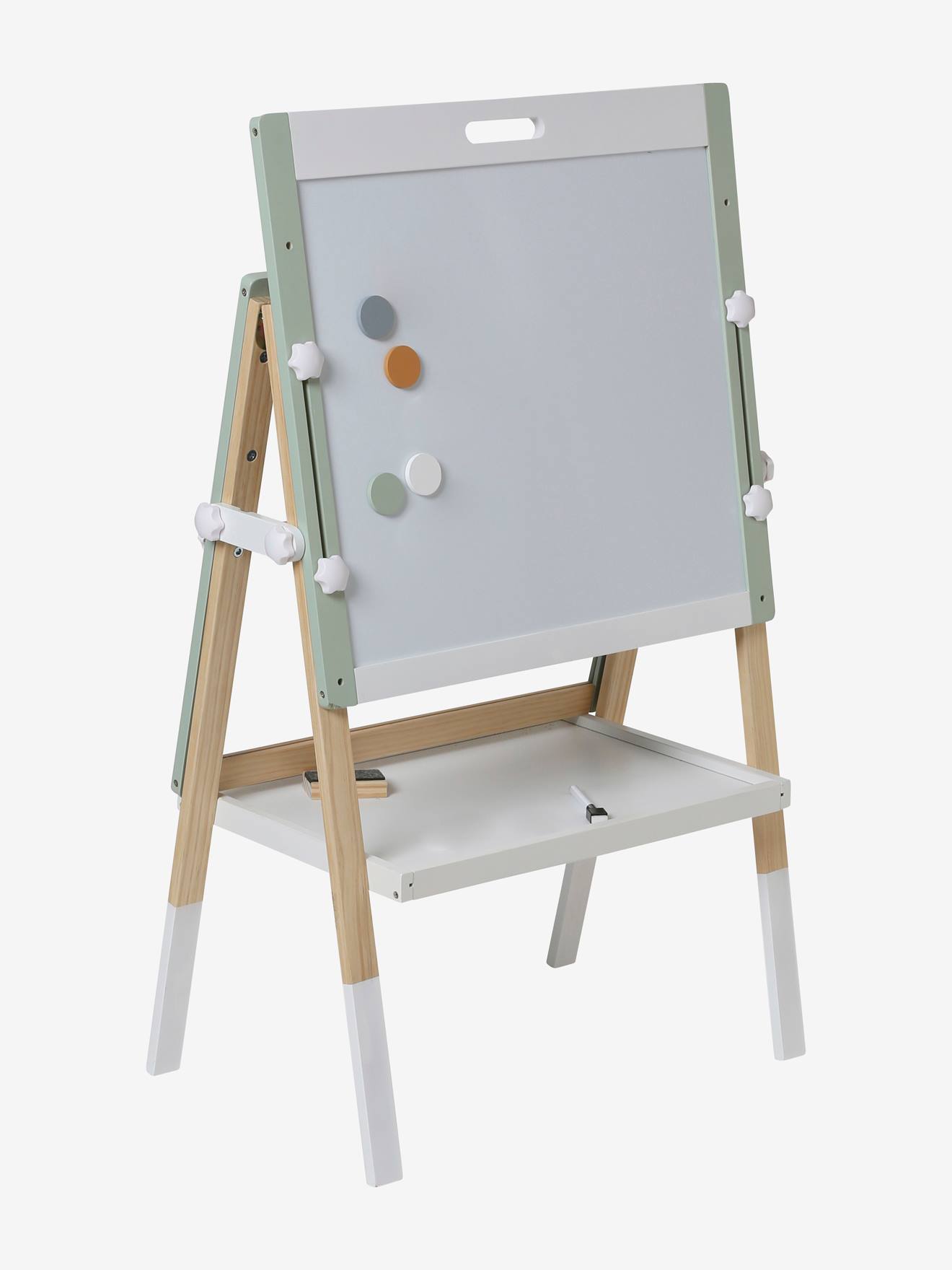 Tableau pliable et réglable en hauteur 3 en 1 en bois FSC® multicolore -  Vertbaudet