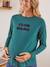 T-shirt met tekst, zwangerschap en borstvoeding, van biologisch katoen Groen+MARINEBLAUW GRIJS - vertbaudet enfant 