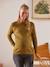 Pull maille perlée grossesse et allaitement Rayé noir et beige+Vert olive - vertbaudet enfant 