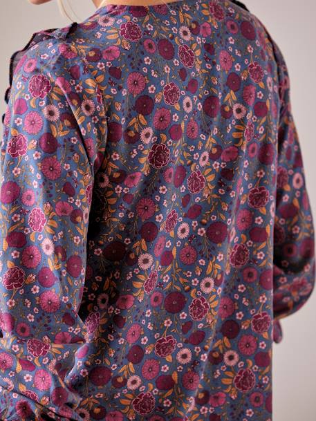 Blouse imprimée boutonnée grossesse et allaitement Bleu marine - vertbaudet enfant 