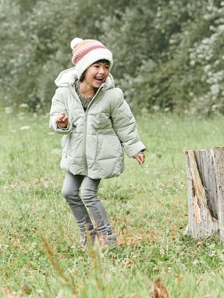 Jean slim MorphologiK 'waterless' fille tour de hanches MEDIUM avec usures BLEU FONCE DELAVE+Brut+denim black+GREY DENIM - vertbaudet enfant 