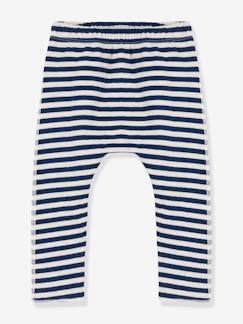 Baby-Broek, jean-Gestreepte babybroek in tubing - PETIT BATEAU