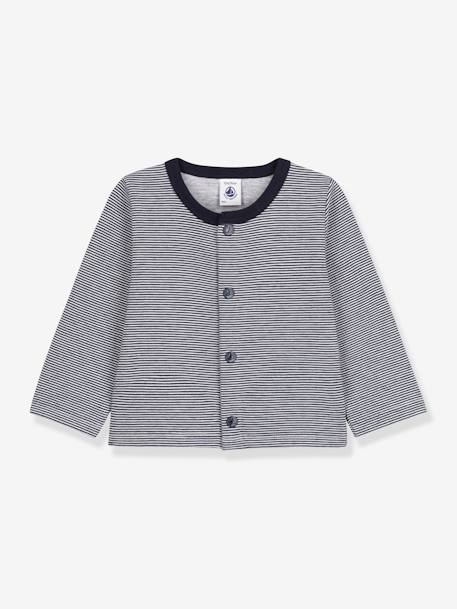 Bébé-Cardigan bébé rayé milleraies en jersey épais - PETIT BATEAU