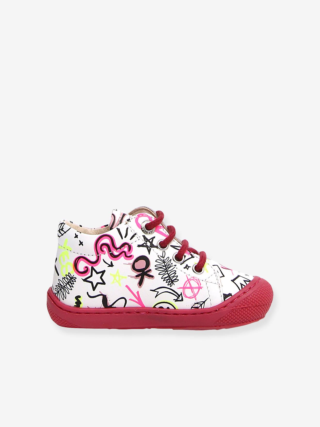 Laarsjes voor meisjesbaby's Cocoon NATURINO® eerste stapjes - wit, Schoenen