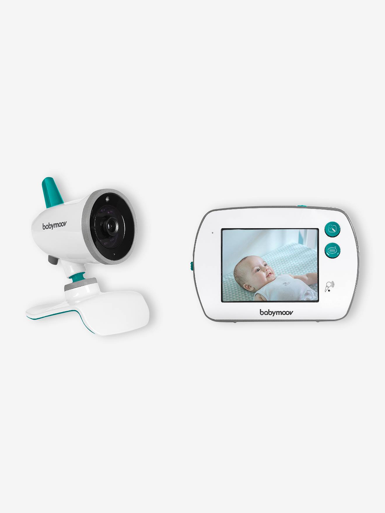 Babyphone vidéo caméra à 360° yoo care blanc Babymoov