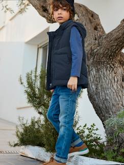 Garçon-Manteau, veste-Doudoune-Parka sans manches à capuche garçon garnissage en polyester recyclé