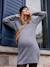 Robe-pull grossesse et allaitement Gris Anthracite+Rayé noir et blanc - vertbaudet enfant 