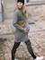 Robe-pull grossesse et allaitement Gris Anthracite+Rayé noir et blanc - vertbaudet enfant 