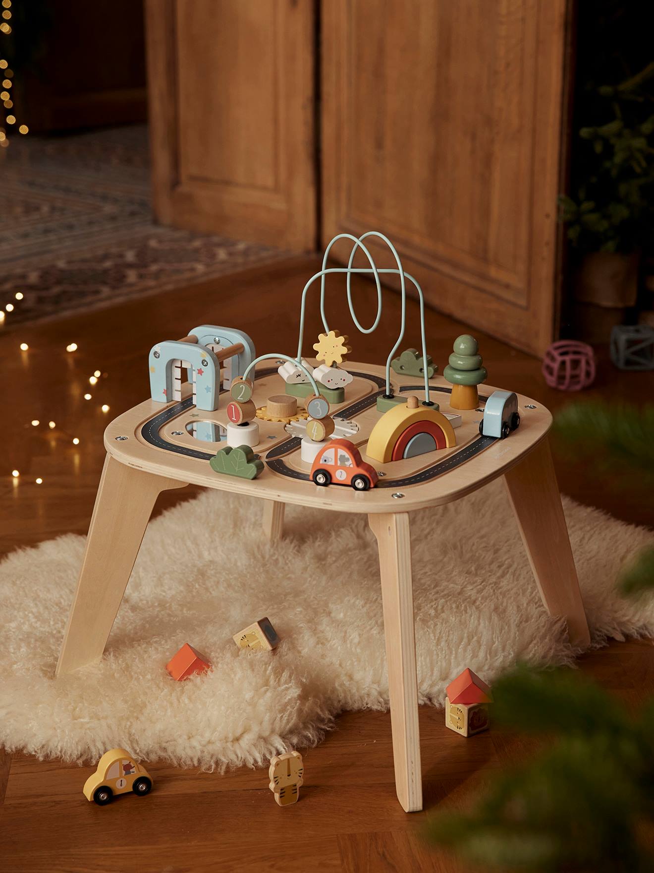 Vertbaudet Fsc¨ Houten Autocircuit Activiteitentafel Beige