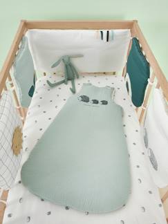 Linnengoed en decoratie-Baby beddengoed-Mouwloze trappelzak in biologisch katoengaas* LOVELY NATURE