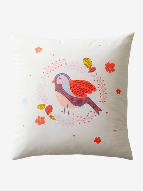 Parure housse de couette + taie d'oreiller enfant NORTH FOLK blanc imprimé - vertbaudet enfant 
