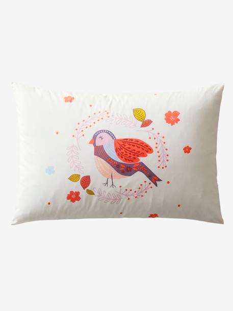 Parure housse de couette + taie d'oreiller enfant NORTH FOLK blanc imprimé - vertbaudet enfant 