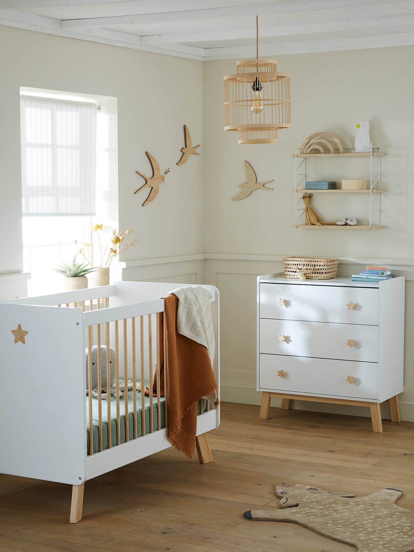 Chambre bébé «Bocca» 3 éléments | Lit bébé, commode et armoire