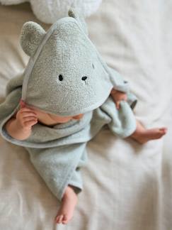 Bébé-Cape, peignoir de bain-Cape de bain + gant en coton bio*