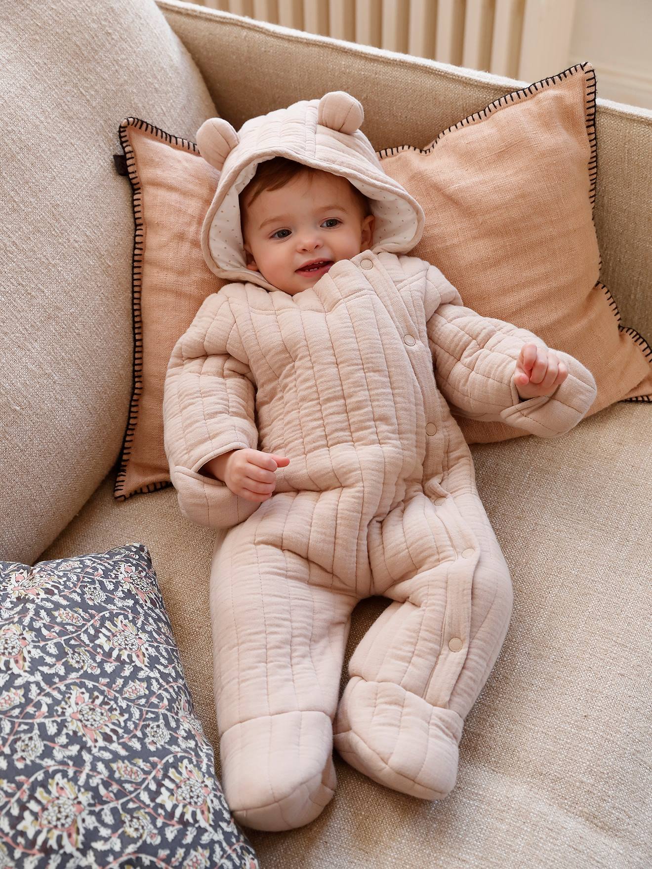 Surpyjama pour bébé chaud aux pieds double couche