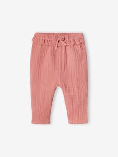 Bébé-Pantalon, jean-Pantalon bébé fille en gaze de coton