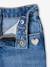 Wijde meisjesjeans met rafels aan de onderkant donkerblauw+gebleekt denim+grijs+stone - vertbaudet enfant 
