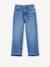 Jean fille large bas effiloché bleu foncé+denim bleached+gris+stone - vertbaudet enfant 