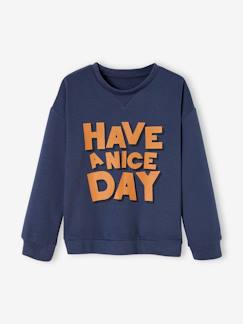 Jongens-Trui, vest, sweater-Sweater opschrijft "Have a nice day" voor jongens