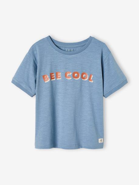 T-shirt garçon message 'Bee cool' bleu ciel - vertbaudet enfant 