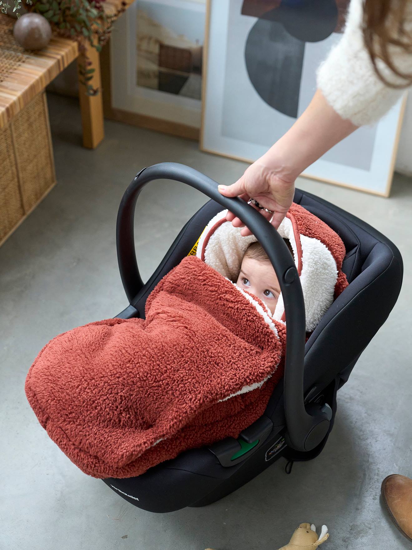 Vertbaudet Voetenzak Kinderwagen En Reiswieg Van Sherpa Foxy Saffraan