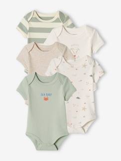 -Set van 5 rompertjes "strand" baby Amerikaanse mouwgaten