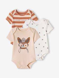 Baby-Set van 3 "vossen" rompers voor baby's met korte mouwen