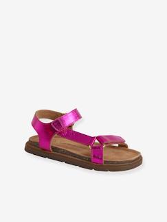 Chaussures-Chaussures fille 23-38-Sandales-Sandales scratchées cuir fille