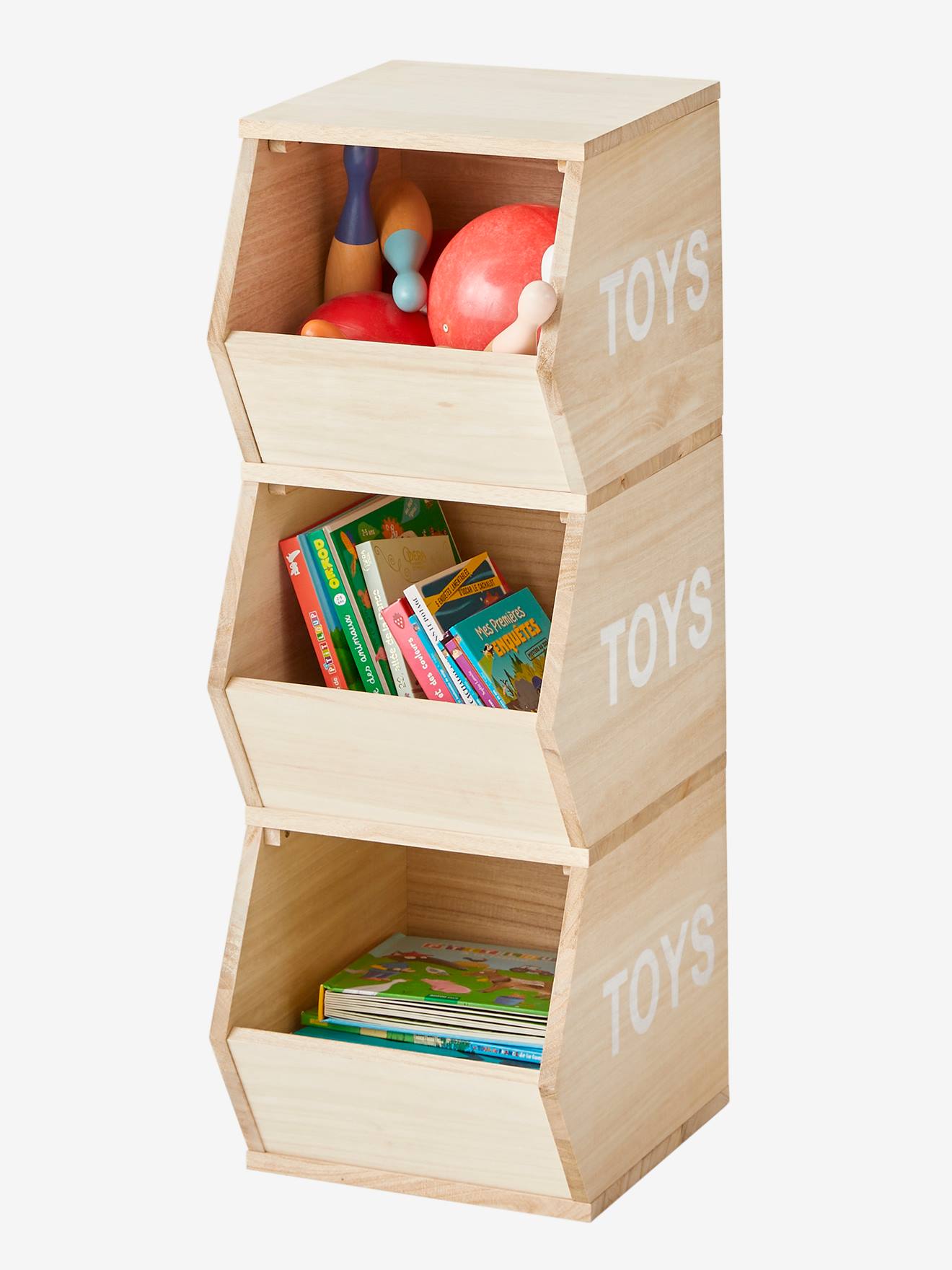 Vertbaudet Verticaal Meubel 3 Bakken Toys Hout