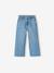 Wijde meisjesjeans met rafels aan de onderkant donkerblauw+gebleekt denim+grijs+stone - vertbaudet enfant 